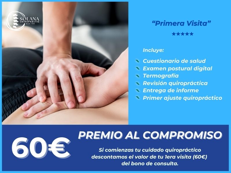 Primera sesión quiropráctico 60 €